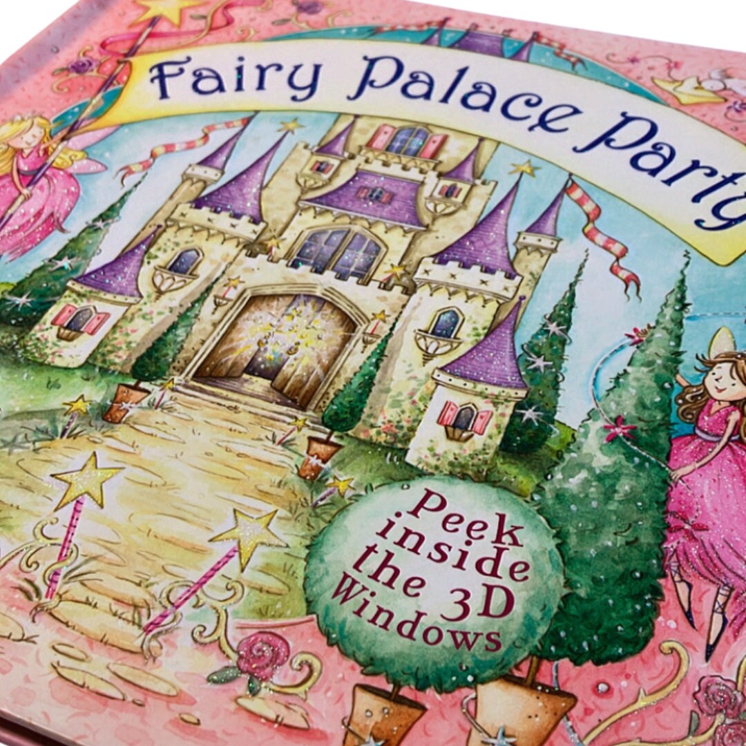 Handpainted PRINTED kids room fairy princess Mermaid Glitter under the sea painting poster free 3D children's book princesses ages 3 and up