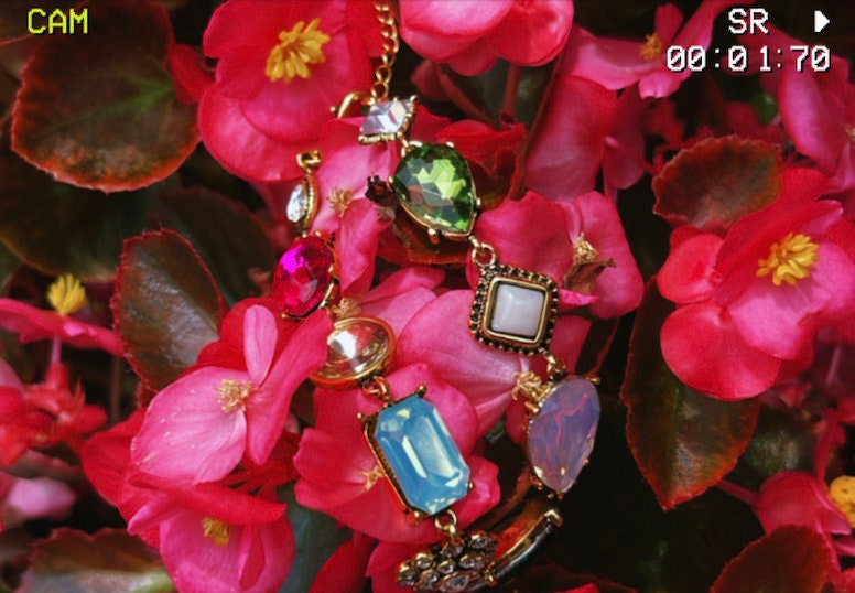 Gold and multi-stone multicolor Tribal Gypsy Crystal Stackable Bali statement jewels jewelry charm Bracelet pendants FREE GIFT BOX
