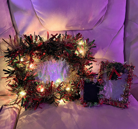 Light up Holiday Christmas gift presents picture frames Set of 3 custom photo Fast Shipping for festive season stocking stuffer tree decor